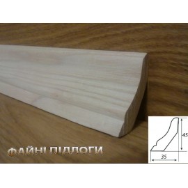 КЛАСИЧНИЙ ПЛІНТУС 35*50 ЦІЛЬНИЙ, Ясень