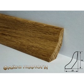 КЛАСИЧНИЙ ПЛІНТУС 28*39 ЦІЛЬНИЙ, Дуб