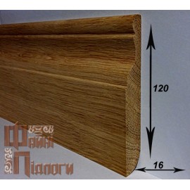 ПРИСТІННИЙ ПЛІНТУС 16*120 ЦІЛЬНИЙ, Дуб